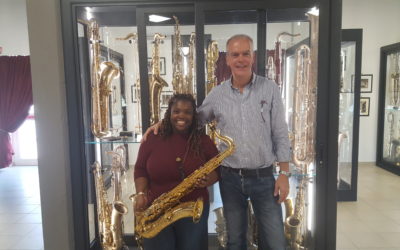 Camille Thurman in visita al Museo del Saxofono